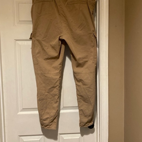 Lauren Ralph Lauren Tan Utility Cargo Pants With Snap Button Ankle Cuff Size 16 - Picture 5 of 10